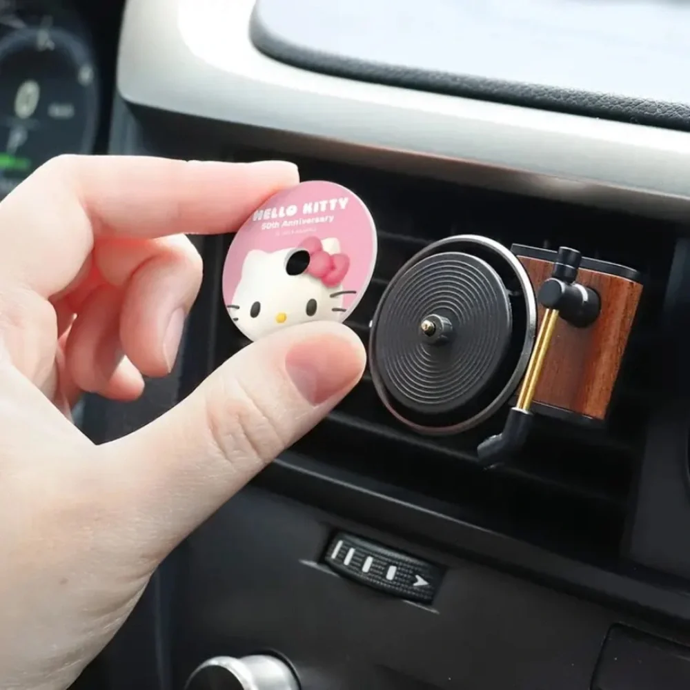 HELLO KITTY Record Player Car Vent Air Freshner Aromatherapy Fragrance Diffuser